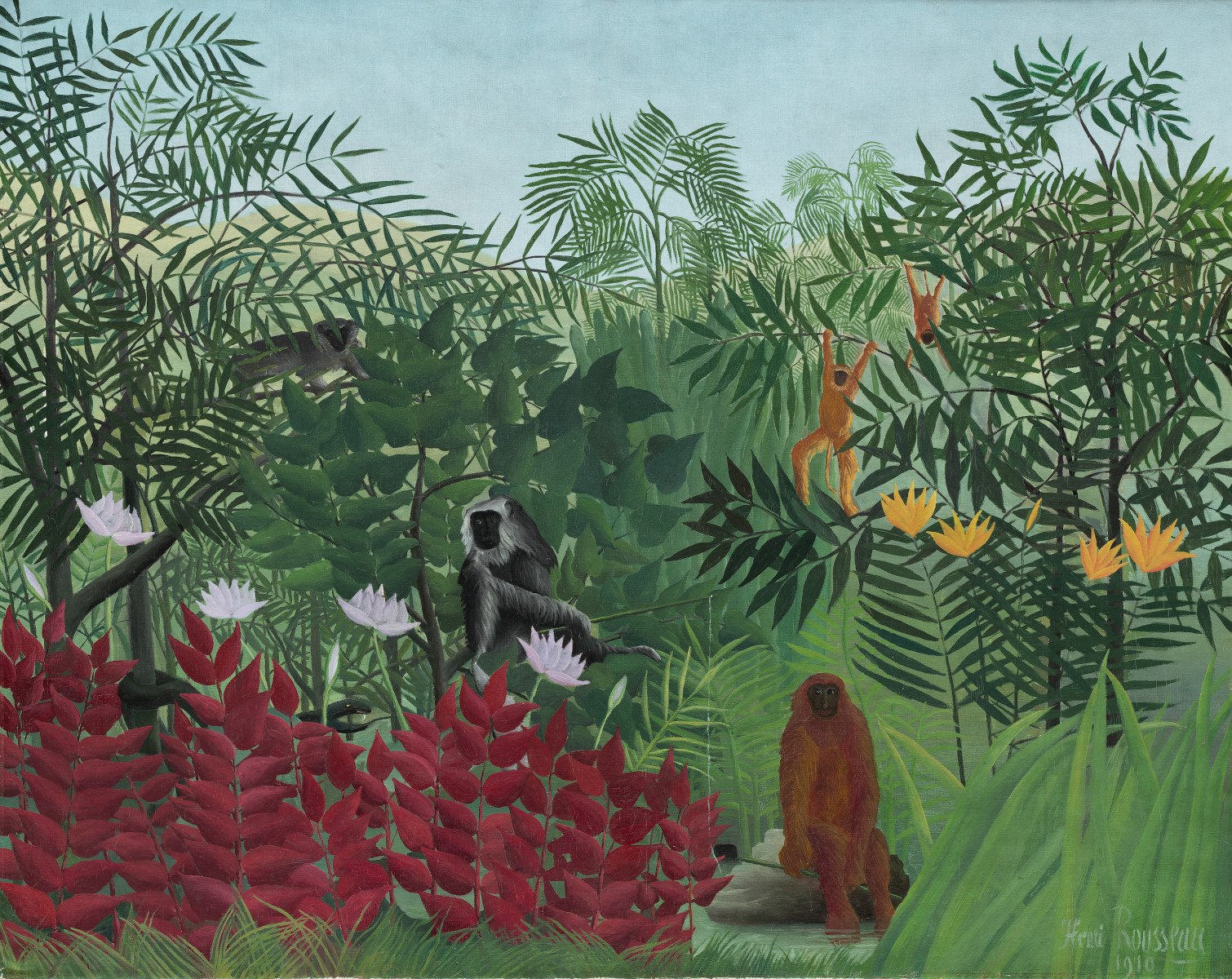 Анри Руссо - Тропический лес с обезьянами